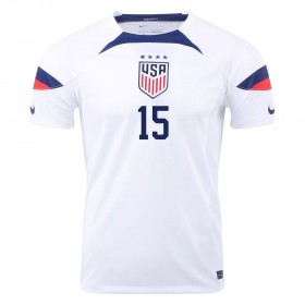 USA RAPINOE 15 Matchtröjor Hemma Fotbollströja VM 2022